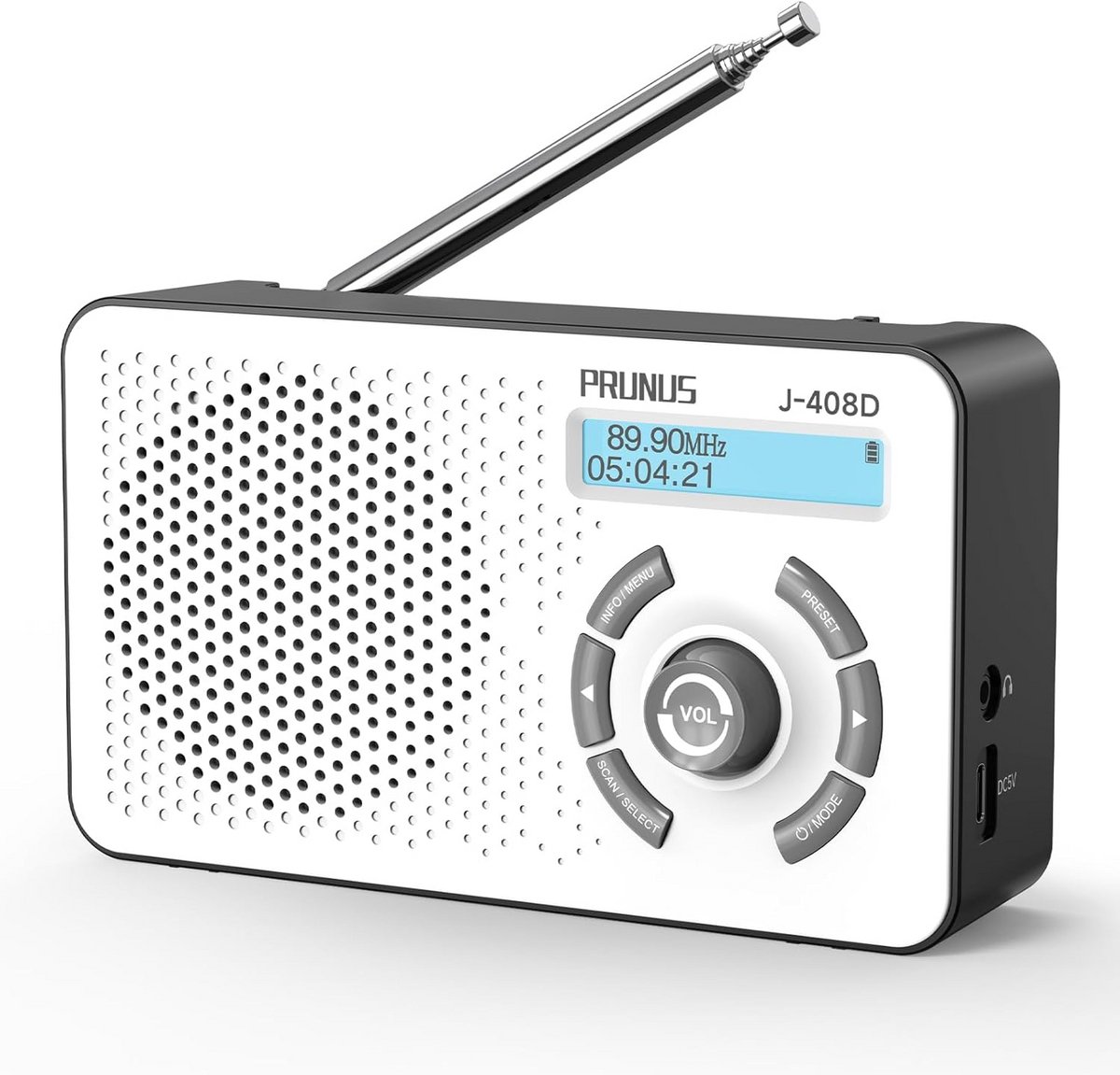 Draagbare DAB+ Radio met Bluetooth en Oplaadbare Batterij