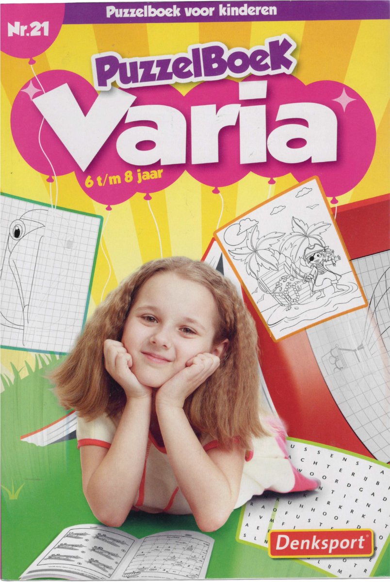 Denksport Varia Puzzelboek Nr.21 - Puzzelboek Voor Kinderen 6 t/m 8 Jaar