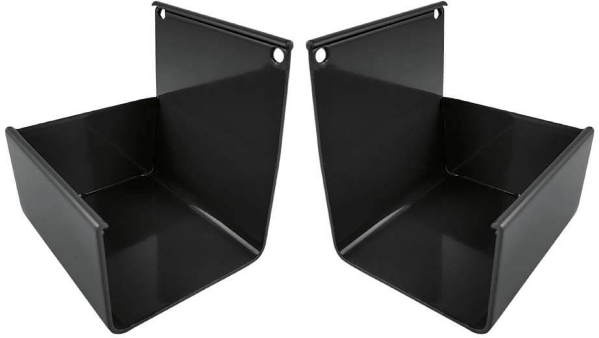 Renoplast® RK65 aluminium gootvoeten gooteinden links + rechts, grafiet, dakgoot regenwatergoot dakdrainage plaatmetaal profielen, tuinhuis carport terras balkon insteekgoot, dakgoot