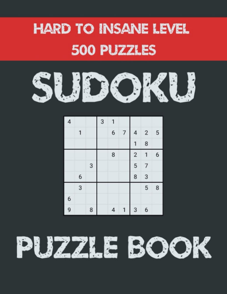 Sudoku Puzzelboek voor Volwassenen - 500 Unieke Puzzels van Moeilijk tot Onmogelijk