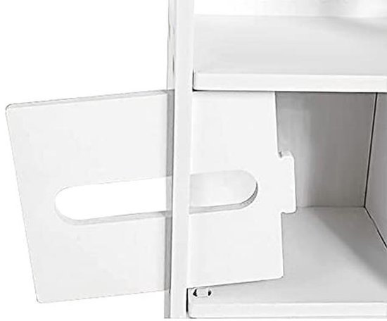BBAUER Kleine opbergkast voor toilet, houder voor toiletpapier, kolom, badkamerkast, kast (A