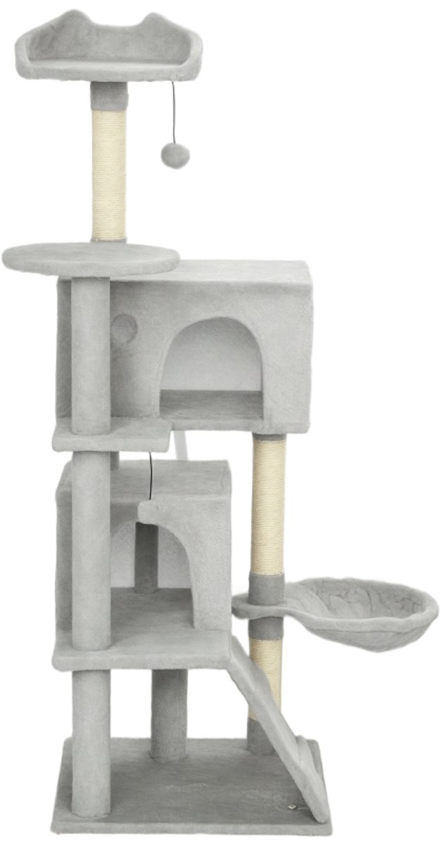 REDOM - Kattenkrabpaal - sisal - meerdere niveaus - Light Gray