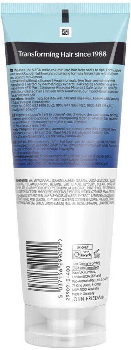 John Frieda Luxurious Volume Shampoo thumbnail 2
