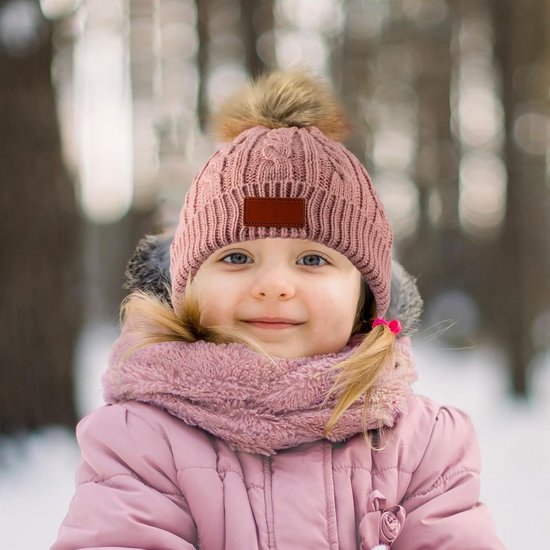 Bonnet écharpe Polaire Bonnet Et Tour De Cou 2-en-1 Enfant - Doublure Polaire - Hiver Chaud - Taille 5-14 Ans écharpe Et Bonnet