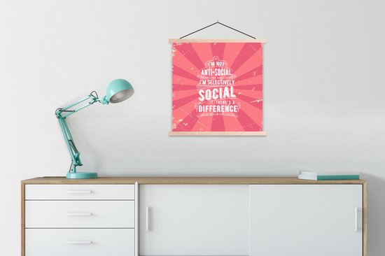 Affiche scolaire - Vintage - Design - Texte - 60x60 cm - Lattes vierges