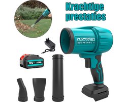 Cordless Leaf Blower, 980,000 RPM Handheld Leaf Blower with 5.5Ah Batteries & Charger, Lightweight Leaf Blowers for Patio Cleaning, Lawn Care, Leaves, Dust - Dark