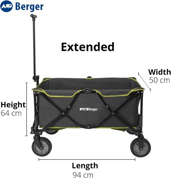 Opvouwbare Bolderkar 130 Liter - Transportkar tot 100 kg - Incl. Beschermhoes - Grijs van Merkloos — afbeelding 3