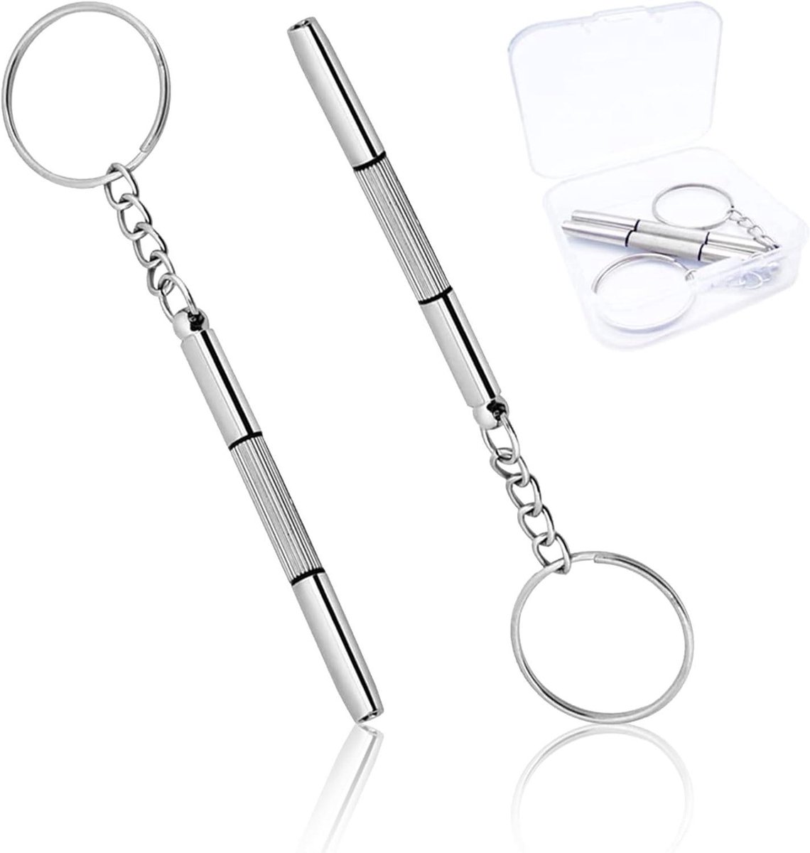 All4You - 3-in-1 mini schroevendraaier sleutelhanger voor brillen en horloges