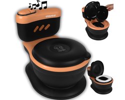 Twinky® Plaspotje – 3-in-1 Toilettrainer met Muziek & Flush knop – voor Kind, Peuter & Baby – Potje met deksel en WC Rolhouder – Toilet Potje peuter – WC Verkleiner – Opstapje