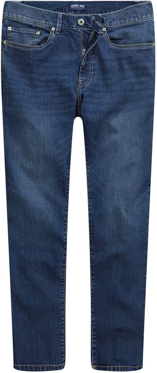 John F. Gee - Heren - Jeans straight fit 5-pocket - Blue stone - Maat 56
