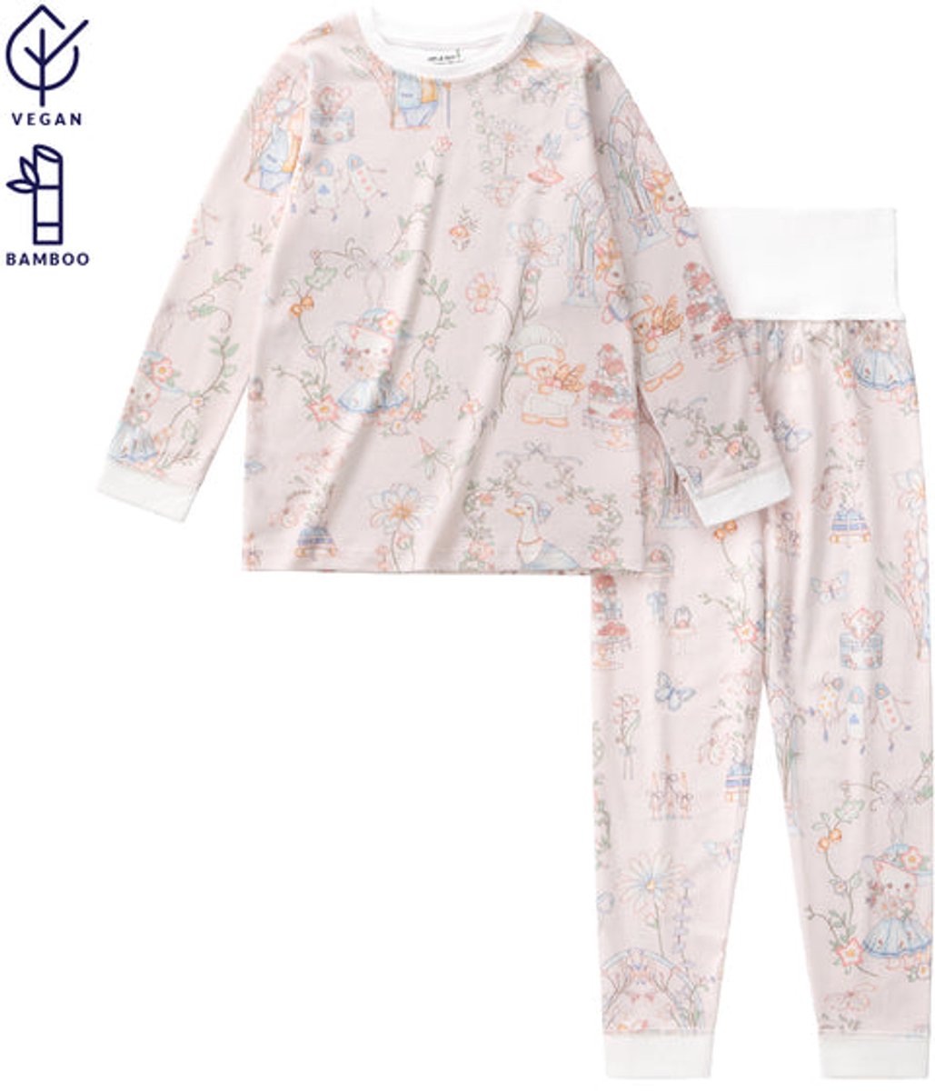 Vos & Bos Dreamland Hoge Taille Bamboe Pyjamaset - Dream Banquet - 92/98