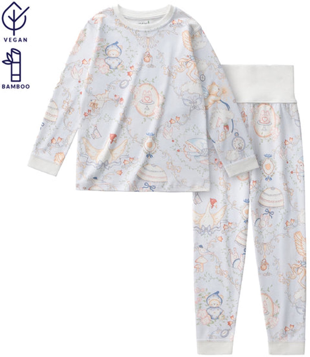 Vos&bos Dreamland Hoge Taille Bamboe Pyjamaset - Dream Castle - 128/134