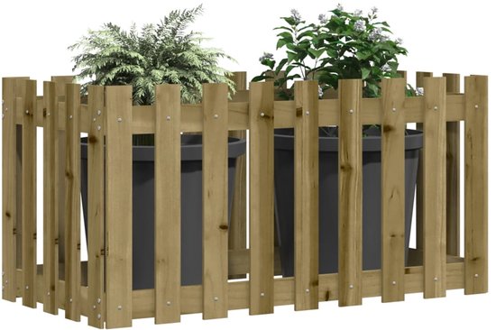 vidaXL-Plantenbak-verhoogd-hekontwerp-100x50x50-cm-geïmpregneerd-hout
