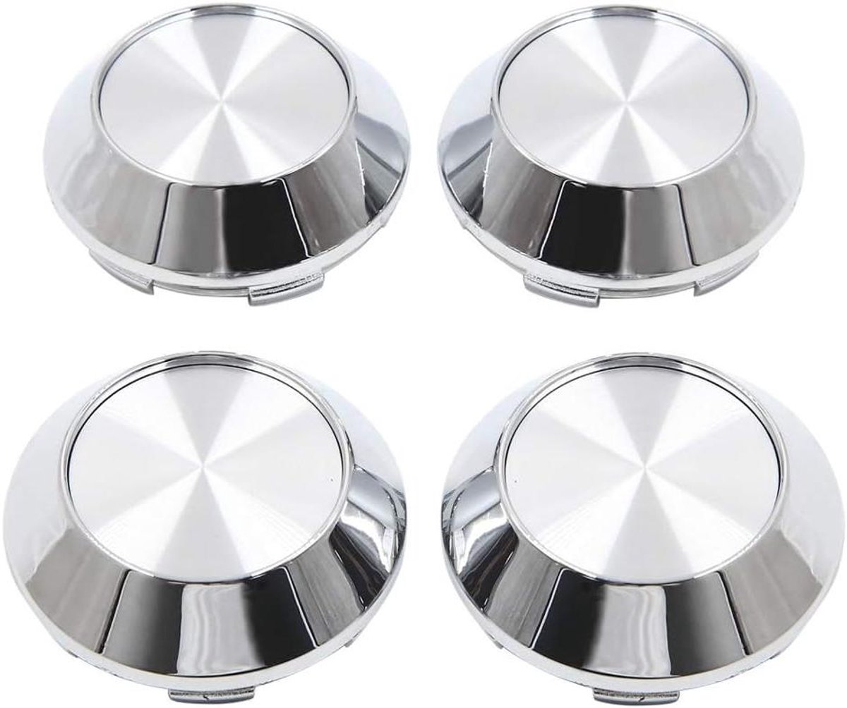 Provento - Naafafdekking 68 mm Diameter 6 Klemmen Zilverkleurig Set van 4 Stuks