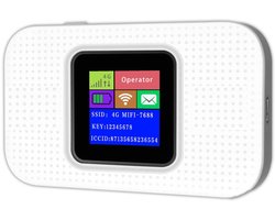 Eisenz MiFi Pro 3000 – 4G Draagbare WiFi Router – 10 Devices – 3000mAh – Simkaart / Hotspot – Wit