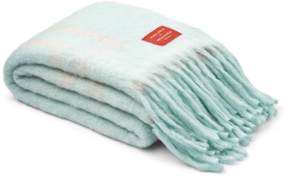 Bongusta plaid - Weekend plaid soft pink & baby blue - deken - roze & blauw