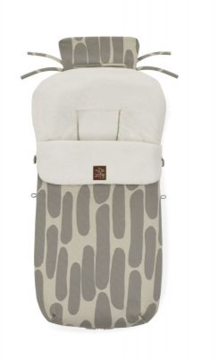 Jané Universele Voetenzak – Warme Winter Slaapzak – Fleece Binnenkant – Waterafstotend – 100 cm - Warm Grey