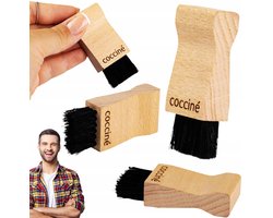 Coccine Mazak Schoenpoetsborstel - Ergonomische Plat Hout