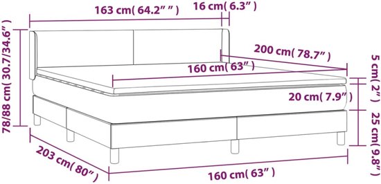 vidaXL-Boxspring-met-matras-stof-lichtgrijs-160x200-cm