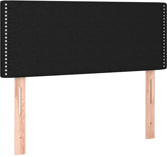 vidaXL Sommier tapissier avec matelas Tissu Noir 80x200 cm