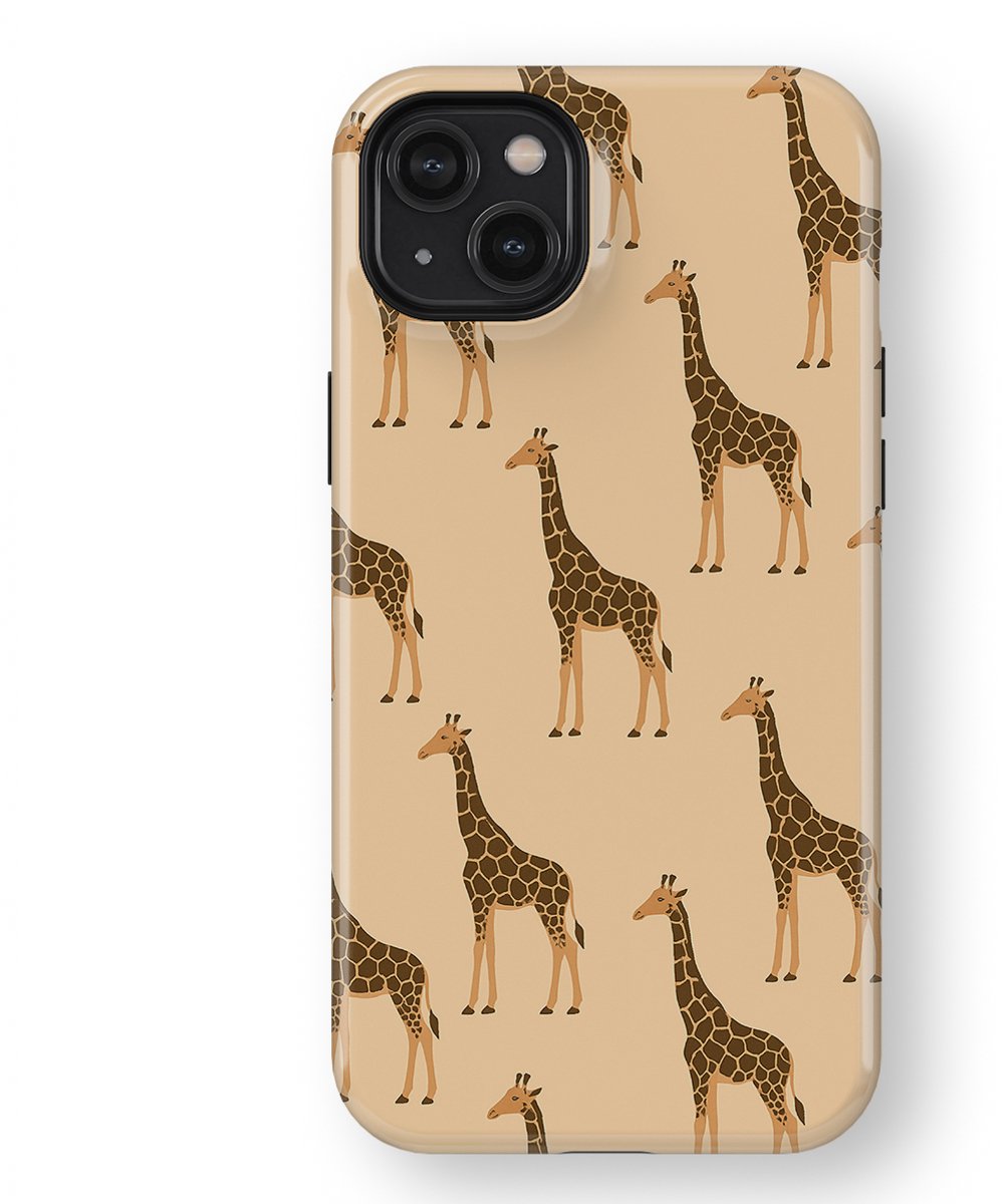 DripCase Luipaard Hoesje geschikt voor iPhone 14 Plus | Backcover met Mag | Hoesje met Dierenprint geschikt voor iPhone 14 Plus Giraffe