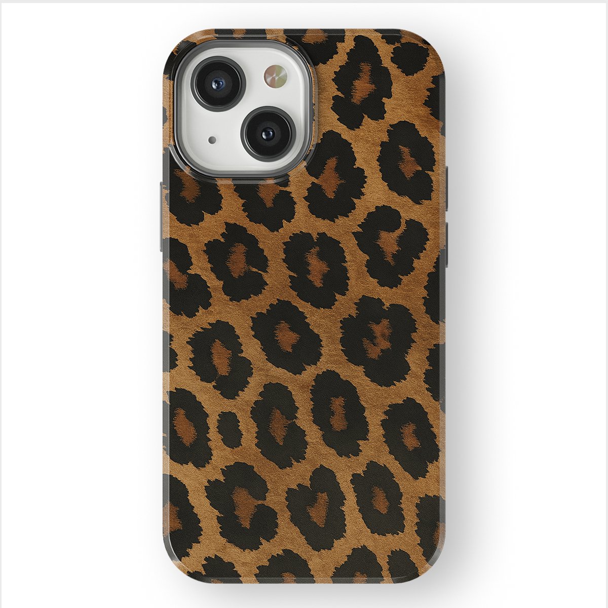 DripCase Luipaard Hoesje geschikt voor iPhone 13 | Backcover met Mag | Hoesje met Dierenprint geschikt voor iPhone 13 Leopard Dark