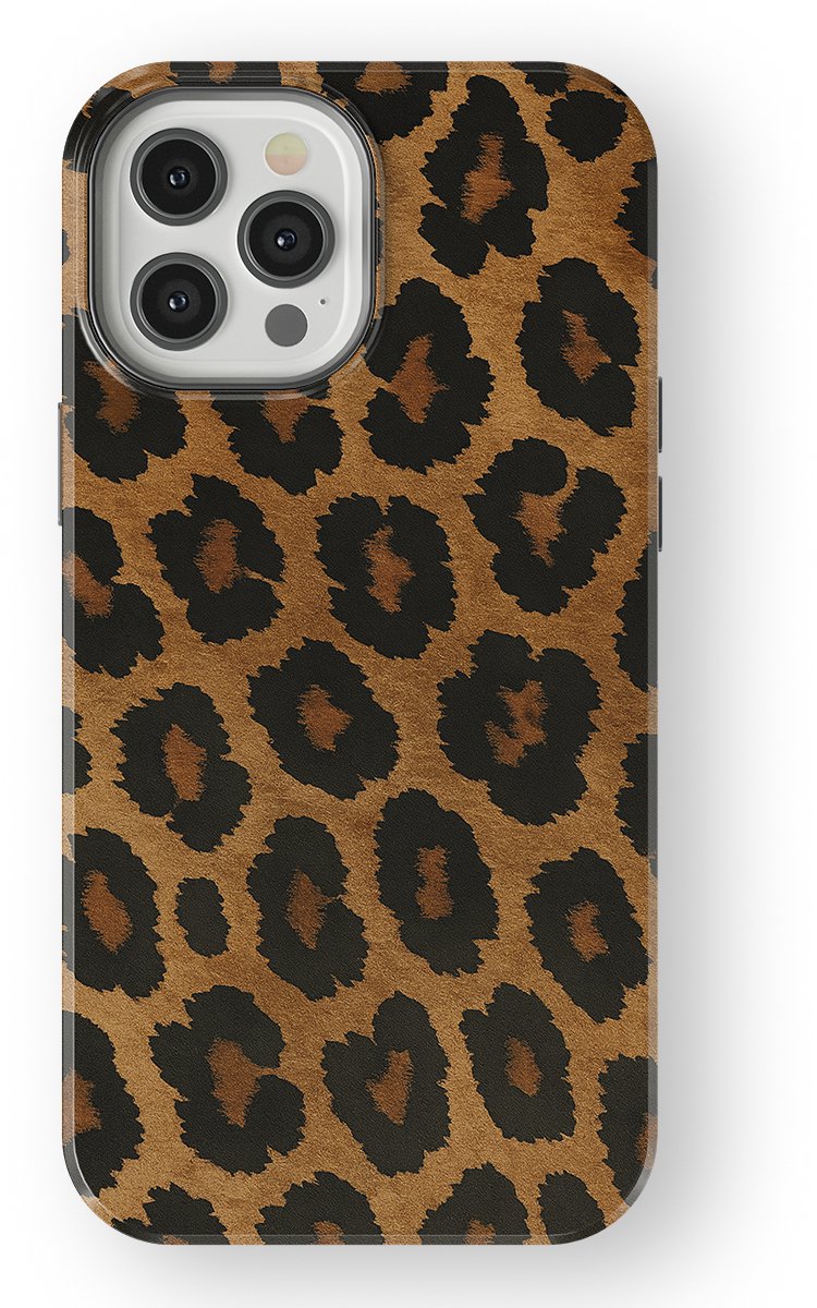 DripCase Luipaard Hoesje geschikt voor iPhone 12 Pro | Backcover met Mag | Hoesje met Dierenprint geschikt voor iPhone 12 Pro Leopard Dark