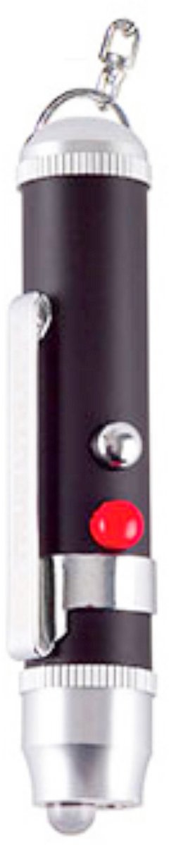 Mini Pocket Sleutelhanger Zaklampje + Laserpen Zaklamp Lampje Laserlampje Laser Pointer Sleutelbos