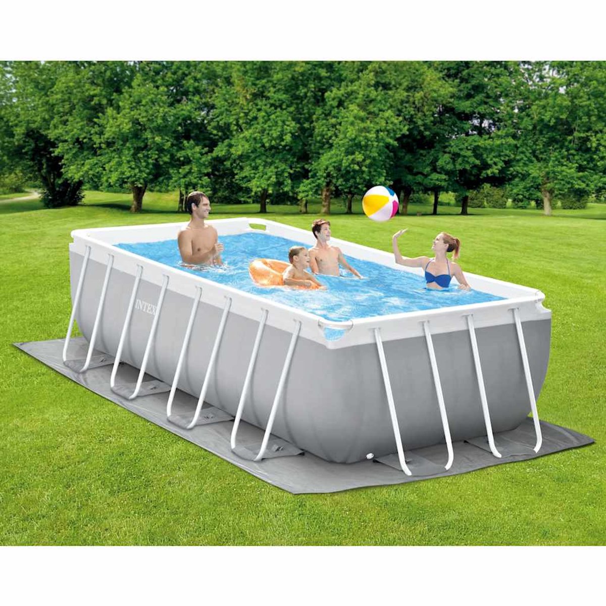Intex Prism Frame kit piscine avec pompe de filtration - 400 x 200 x 122 cm