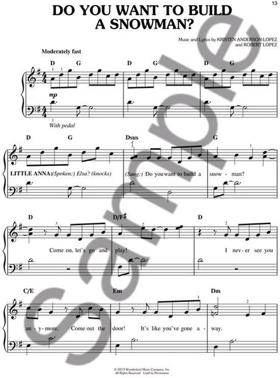 Hal Leonard - Frozen: Easy Piano songbook