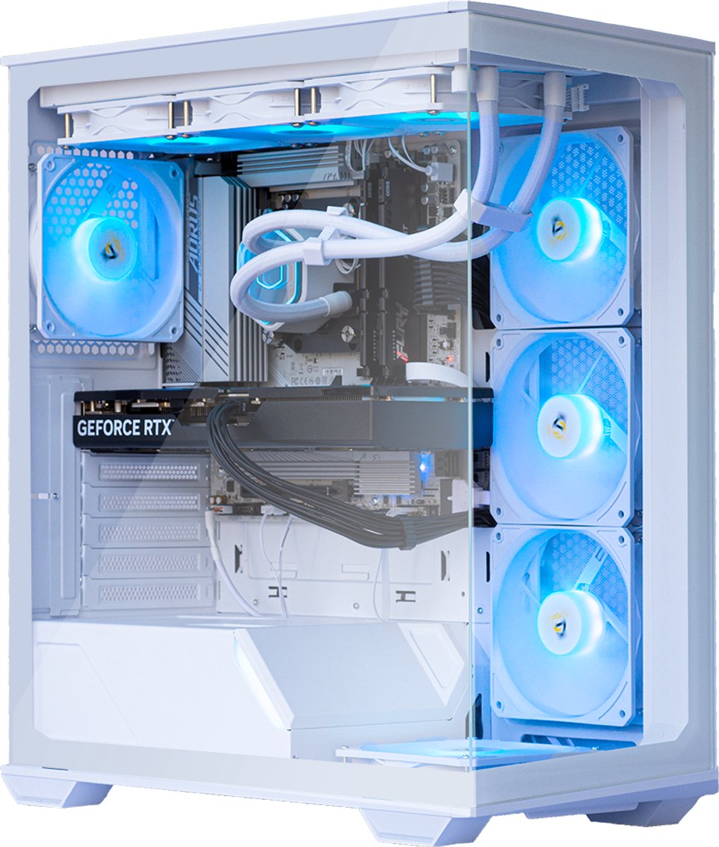 AMD Ryzen 7 8700 High-End Game PC Waterkoeling - Nvidia GeForce RTX5060Ti 8GB - 32GB DDR5 – 4TB SSD - WiFi 6E/Bluetooth 5.3/LAN 2.5Gbps - Gamer C3 White RGB