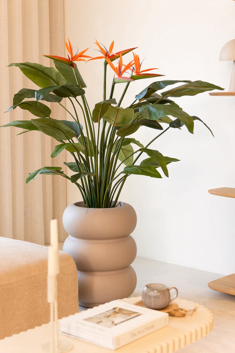Strelitzia Kunstplant 120cm | Strelitzia Nicolai Kunstplant | Strelitzia Nepplant | Kunst Strelitzia | Kunstplant voor Binnen met bloem