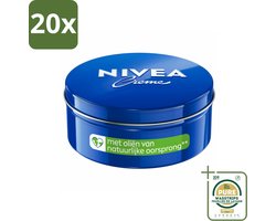 20 x NIVEA - Bodycrème - Klassieke Crème - Natuurlijke oliën - 250 ml - Grootverpakking - NIVEA Crème - Huidverzorging - Bodycrème - Hydraterende Crème - Eucerit