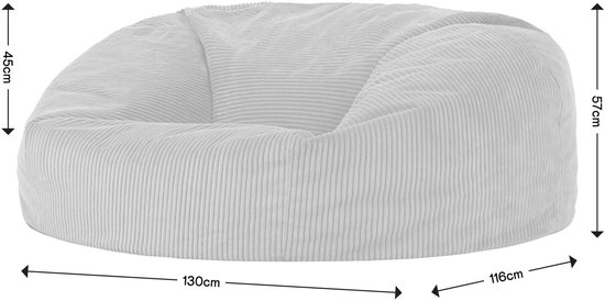icon Zen Modulaire Stoel en Hocker, Beige, Corduroy Stof, Modulaire Bank, Fauteuil voor Volwassenen, Zitzak Stoel met Schuimvulling Inbegrepen, Sofa, Couch, Woonkamer, Woonkamer Meubilair