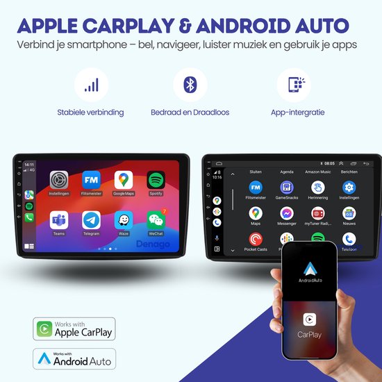 Autoradio Podofo Con Carplay E Touchscreen 9” Per Fiat Panda 2003-2012 – 2G+64G, GPS E Telecamera HD