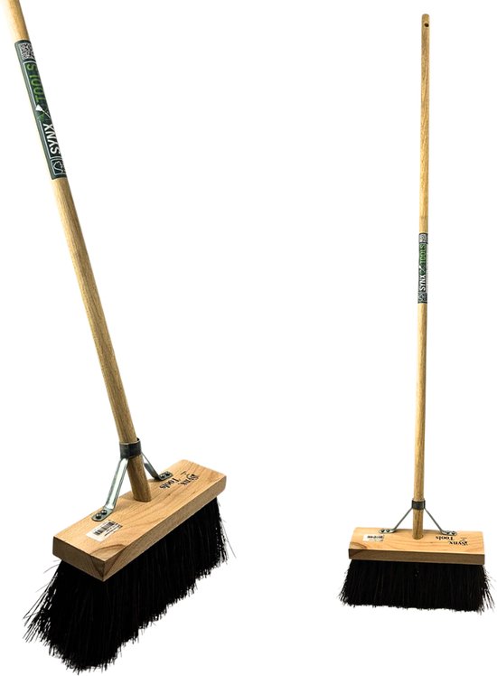 Synx Tools Bahia Bezem natuurvezel haren - Straatbezem Bahia haren - Bezems Buiten - Schrobborstels - Buitenbezem - schoonmaakartikelen - Incl. Steel 150cm van Synx Tools — afbeelding 3