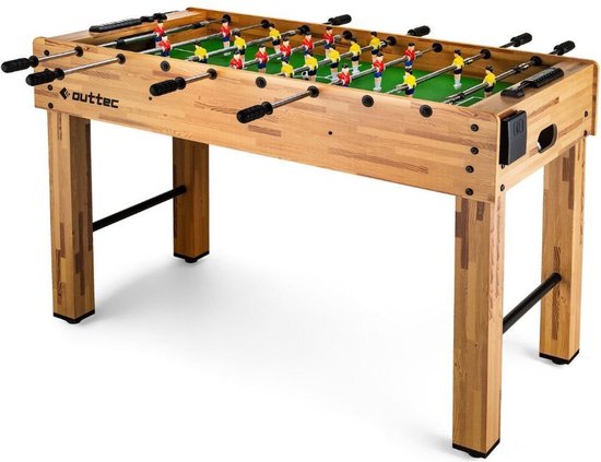 Outtec Baby-foot à Ressorts – 12 Joueurs + 2 Gardiens – 50x36 Cm – Mini Table De Football – Jeu Dynamique – Enfant Adulte