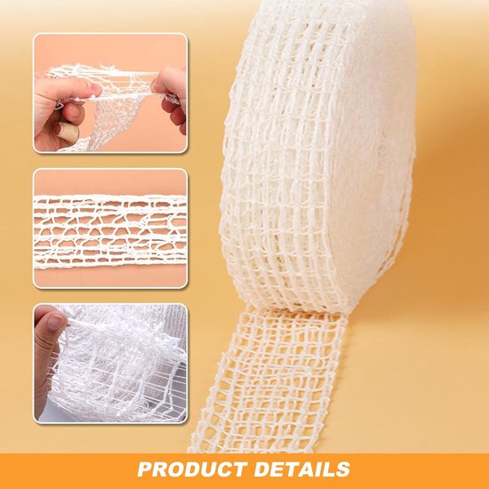 1 stuk - Rolladenet - vleesnet rol - voedselveilig braadnet - elastisch net - perfect voor braden, roken, luchtdrogen - wit - 3 m — afbeelding 3