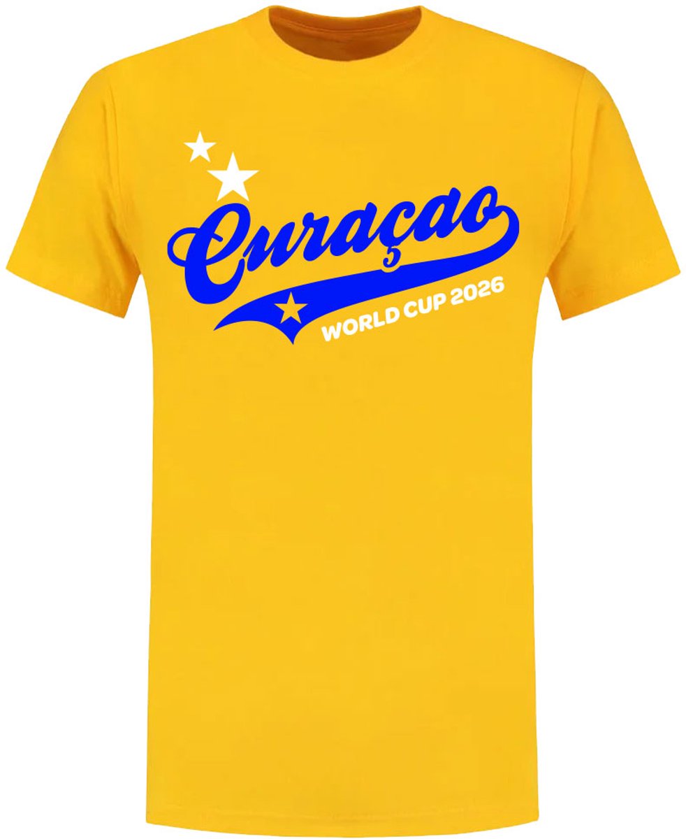 Curaçao WK 2026 Geel T-shirt - Wereldkampioenschap - Voetbal - Shirt