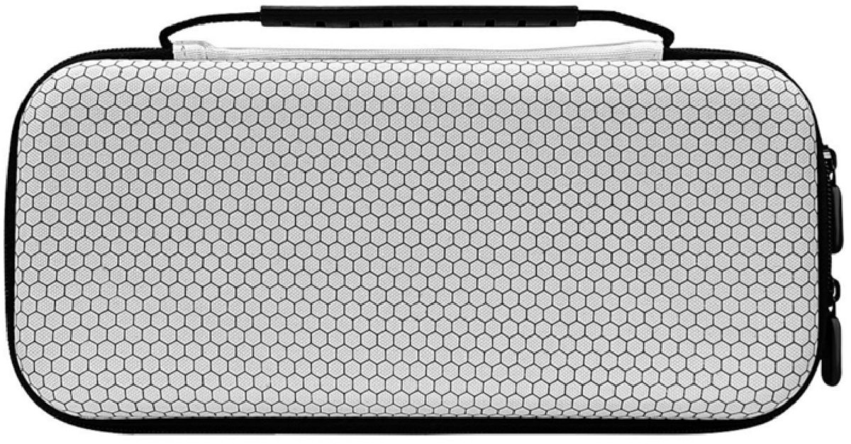 Luxe Aero-Case Etui Hoes Cover geschikt voor Nintendo Switch 2 - Wit - Honingraat