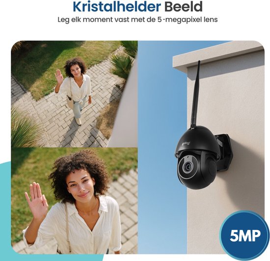 Kristalheldere beelden van een zwaaiende vrouw, vastgelegd door een 5-megapixel camera.