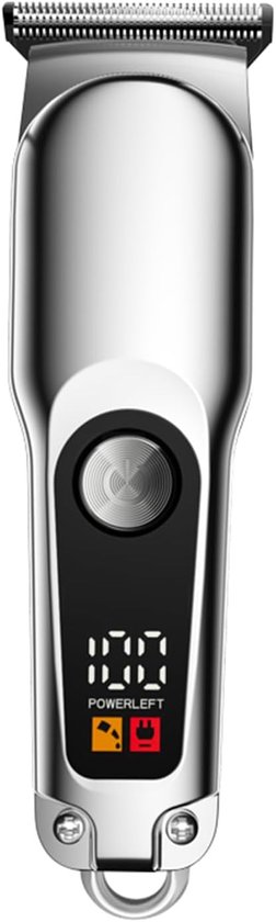 Tondeuse - Tondeuse mannen - Professionele Draadloze Tondeuse Mannen - Haartrimmer - Draadloos Oplaadbaar Tondeuse - LED Verlichting Draagbaar - Zilver - Perfect voor Hem - Hair Clipper - Kapper - Reizen - Kerstcadeaus - Kerst