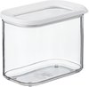 Boîte de conservation transparente Mepal Modula de 1000 ml avec couvercle blanc.