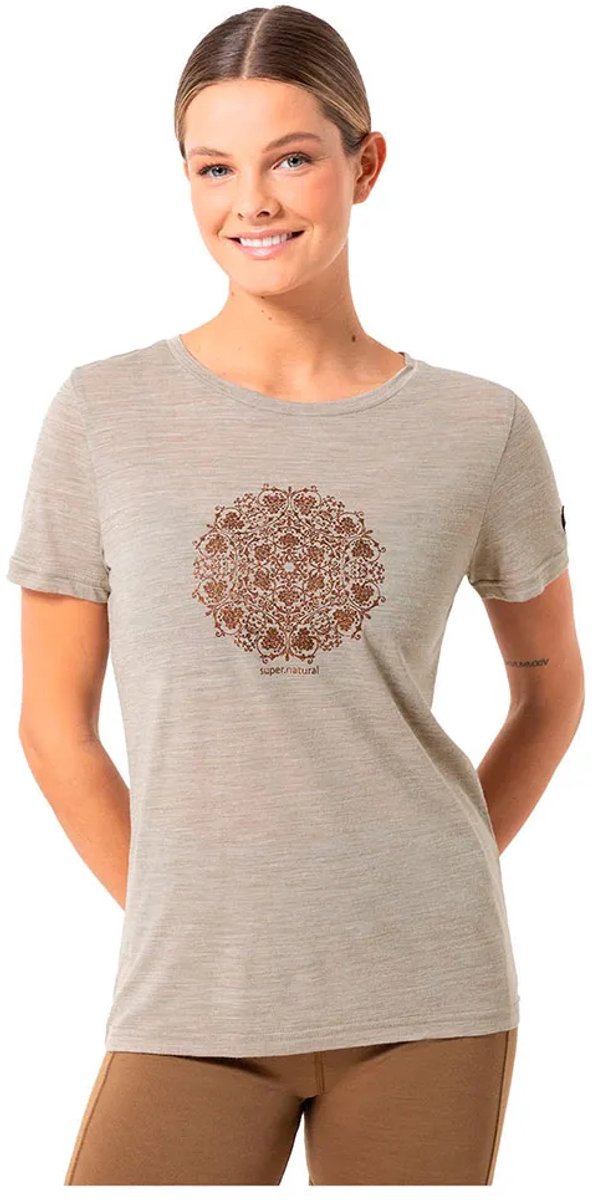 Super.natural Ornament T-shirt Met Korte Mouwen Beige S Vrouw