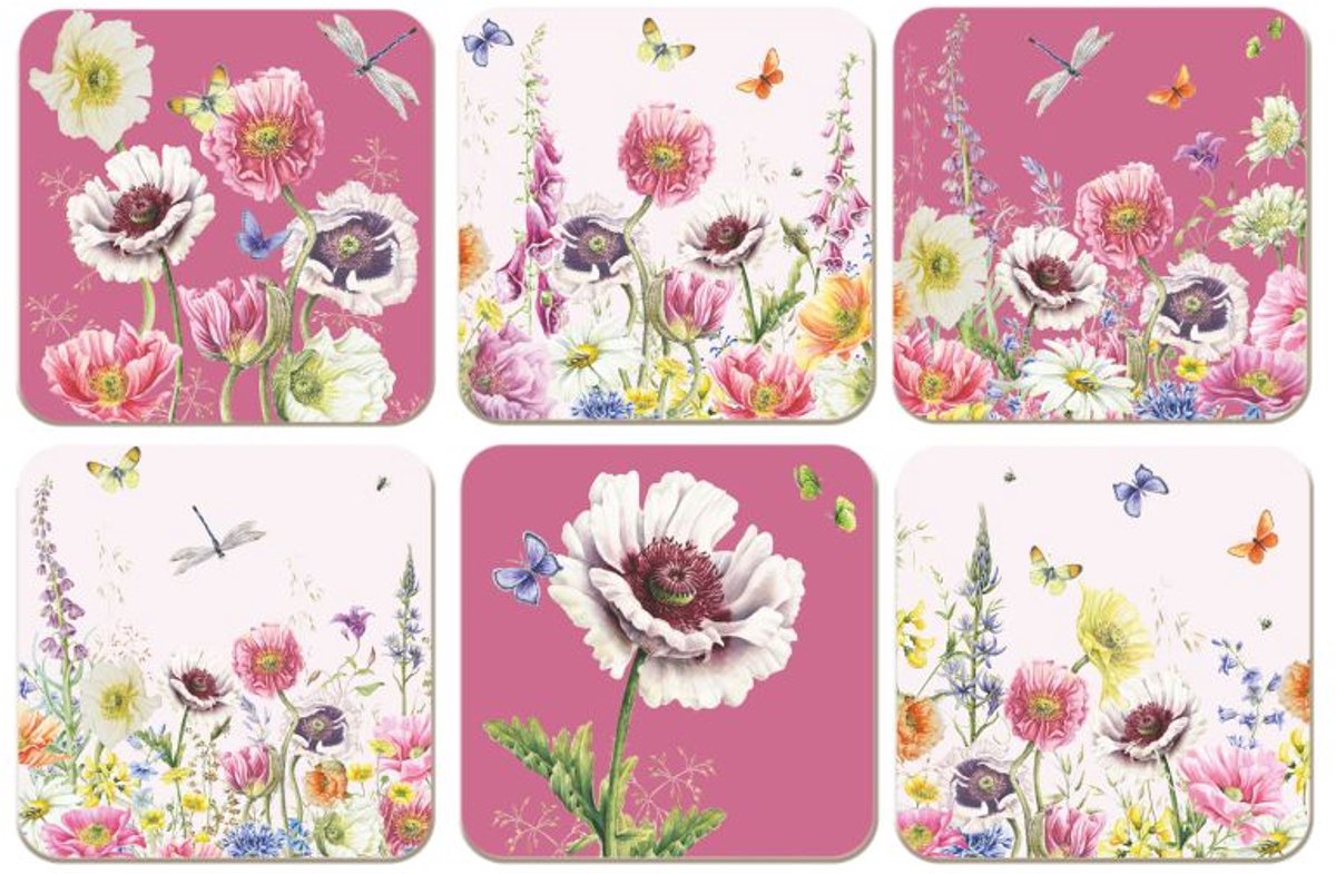 Onderzetters: Wild Flower Field, Janneke Brinkman-Salentijn