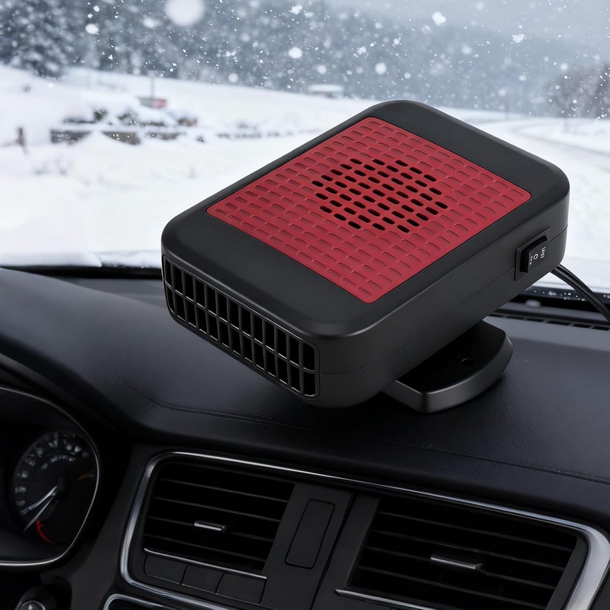Krachtige 200W 12V Autoverwarmer en Koelventilator - Draagbare Ontdooier 360° Draaibaar