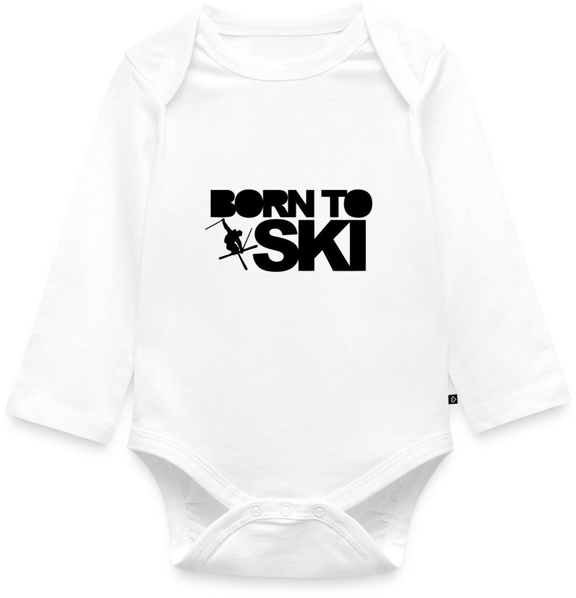 Born To Ski Wintersport Baby Rompertje Met Lange Mouwen