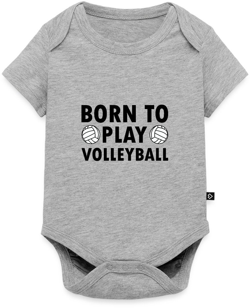 Geboren Om Volleybal Te Spelen Baby Rompertje Met Korte Mouwen