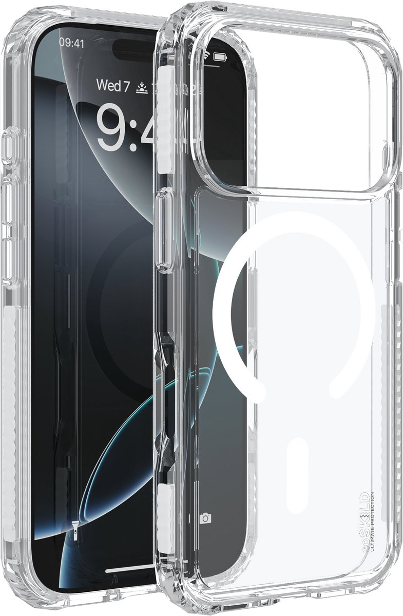 SoSkild geschikt voor Apple iPhone 17 Pro Defend Case Magnetic Ring - Transparant