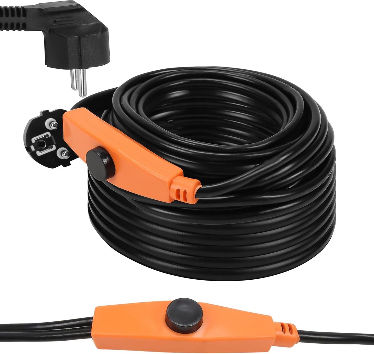 Vorstbeschermingskabel met thermostaat 12 meter voor waterleidingen
